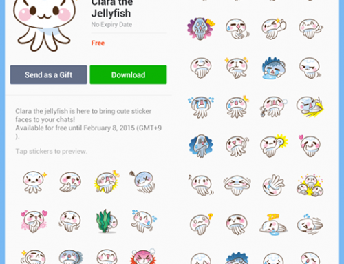 ฟรี!! สติ๊กเกอร์ Clara the Jellyfish 02 Feb 15